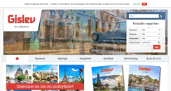 Desktop Screenshot of gislev-rejser.dk